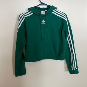 Adidas Green Crop Hoodie